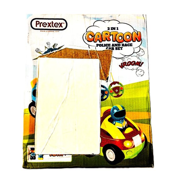 PREXTEX Radio-Control Cartoon Police & Race Car Set w/Light-Sound ~ NEW & TESTED - Picture 15 of 15